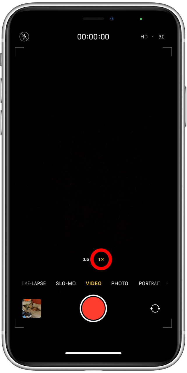 Hold 1x zoom option
