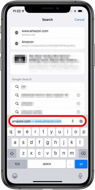 Make sure NOT TO TAP any prompts to open the Amazon app.