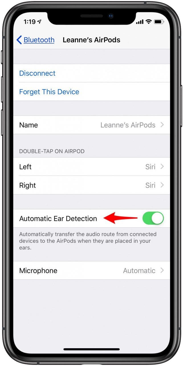 automatic ear detection airpods pro