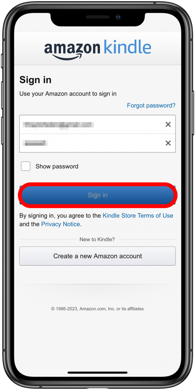 tap sign in kindle unlimited