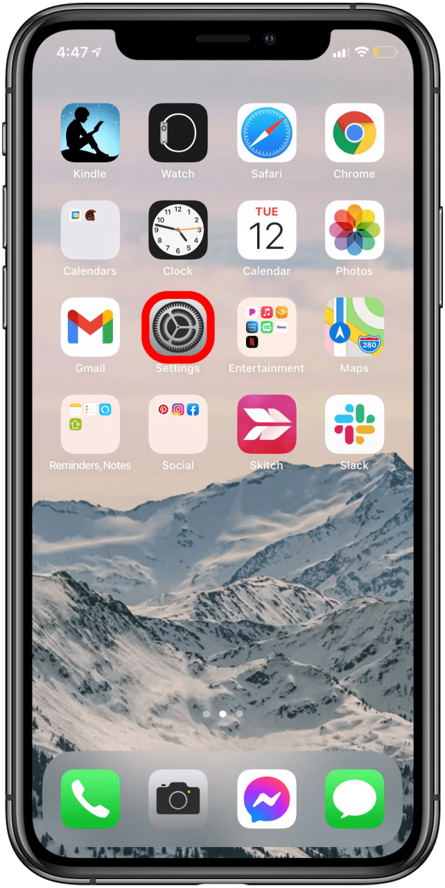 Open the Settings app