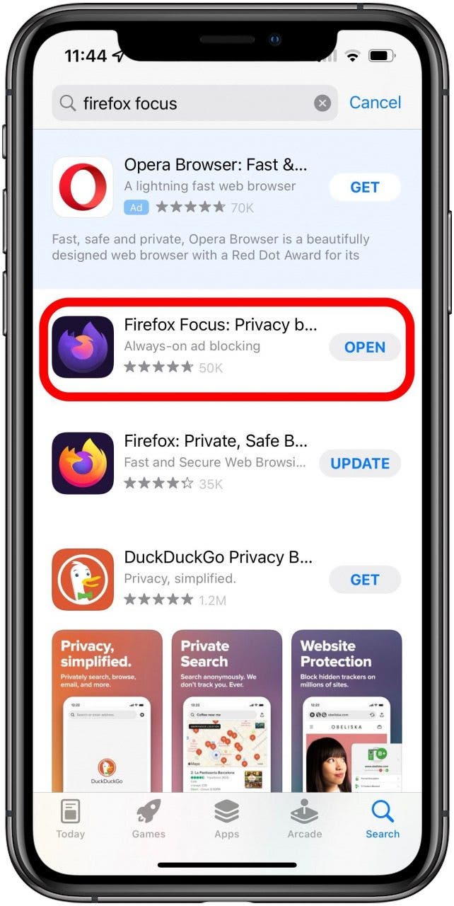 disable ad blocker safari iphone