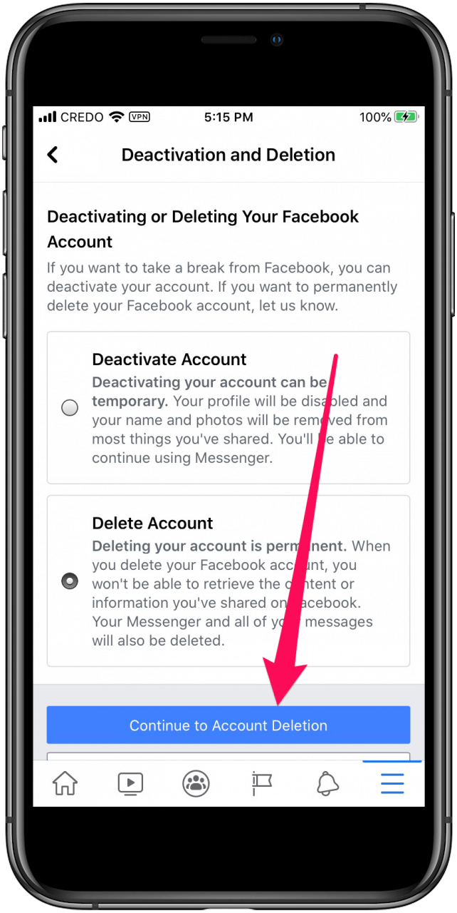 Account face how book deactivate to How to