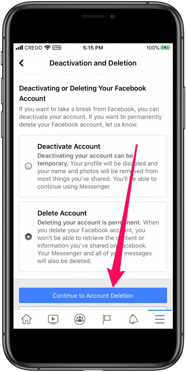 How to Deactivate or Delete Facebook on the iPhone