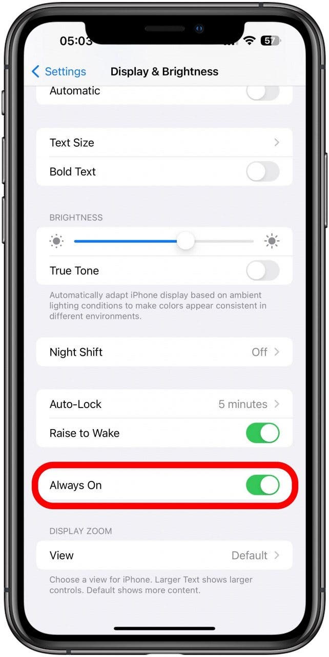 iphone screen light stays on