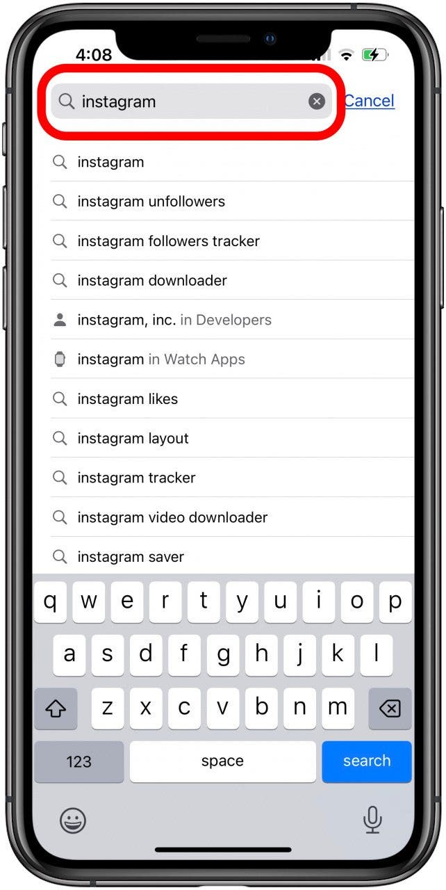 enter name of app not showing on iphone