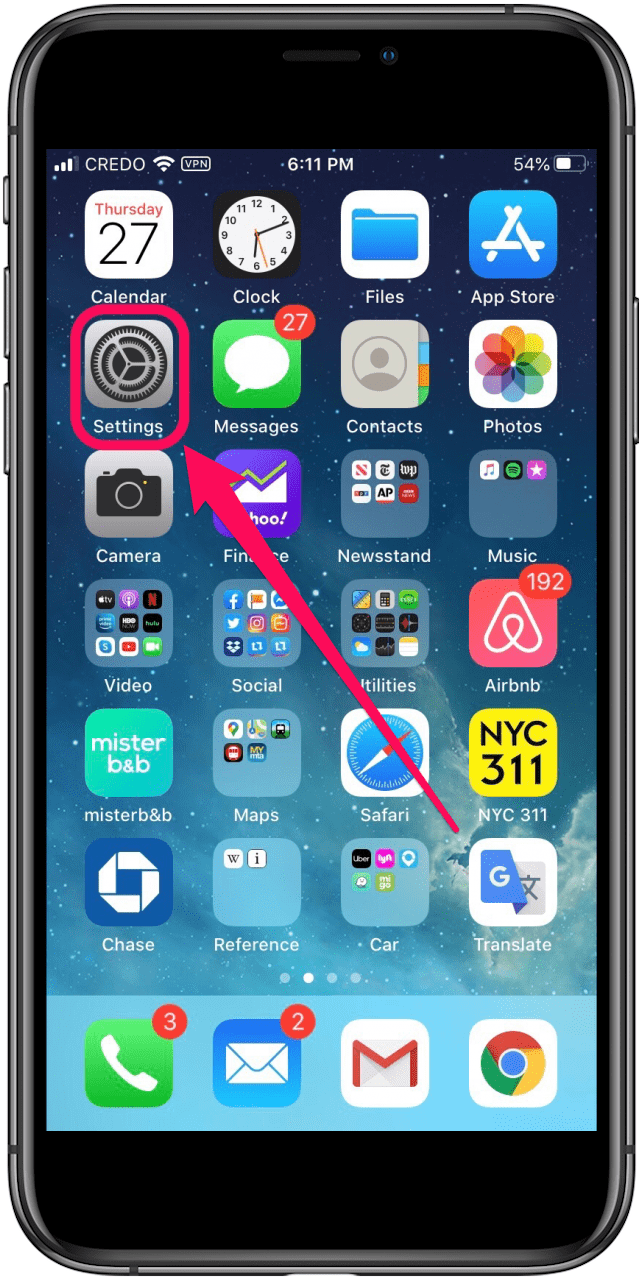 iphone settings app