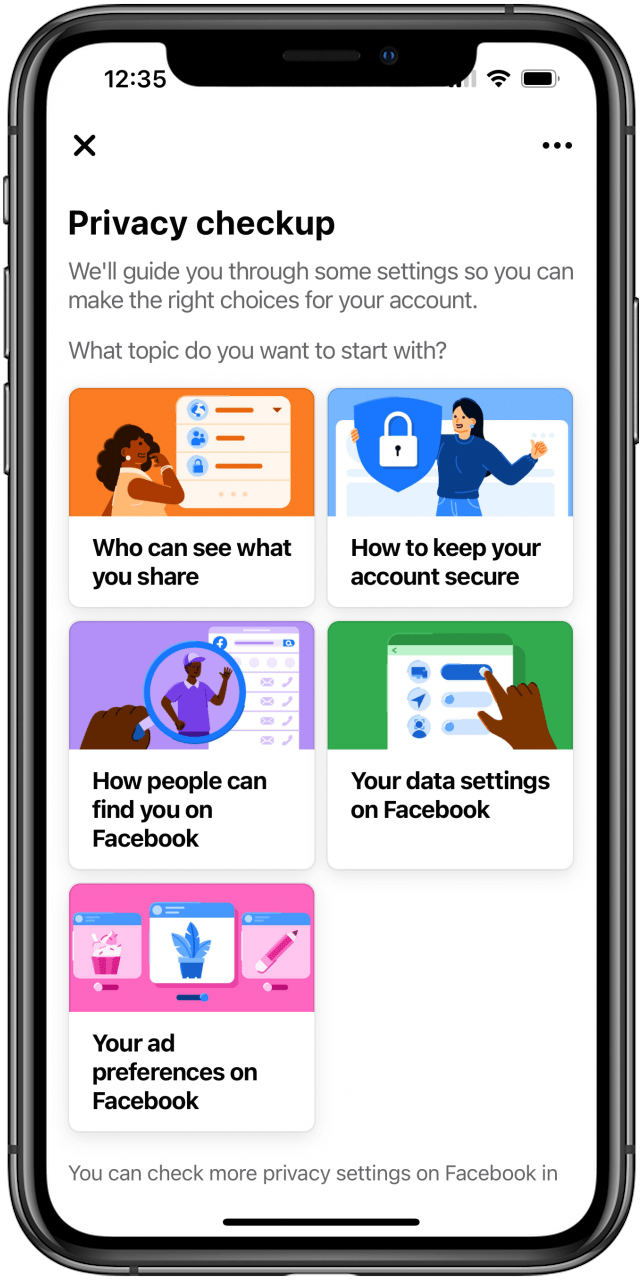 how to change privacy settings on facebook privacy checkup