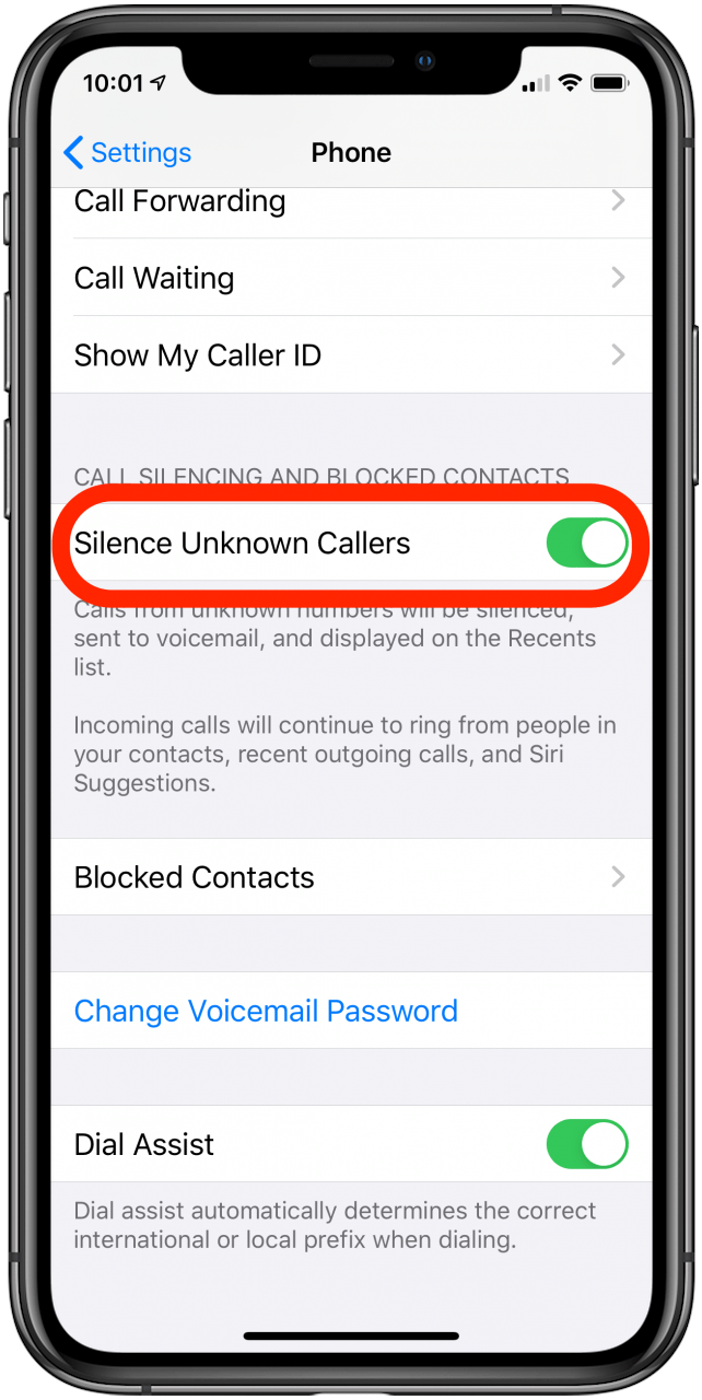 how do you block unknown callers on iphone 15