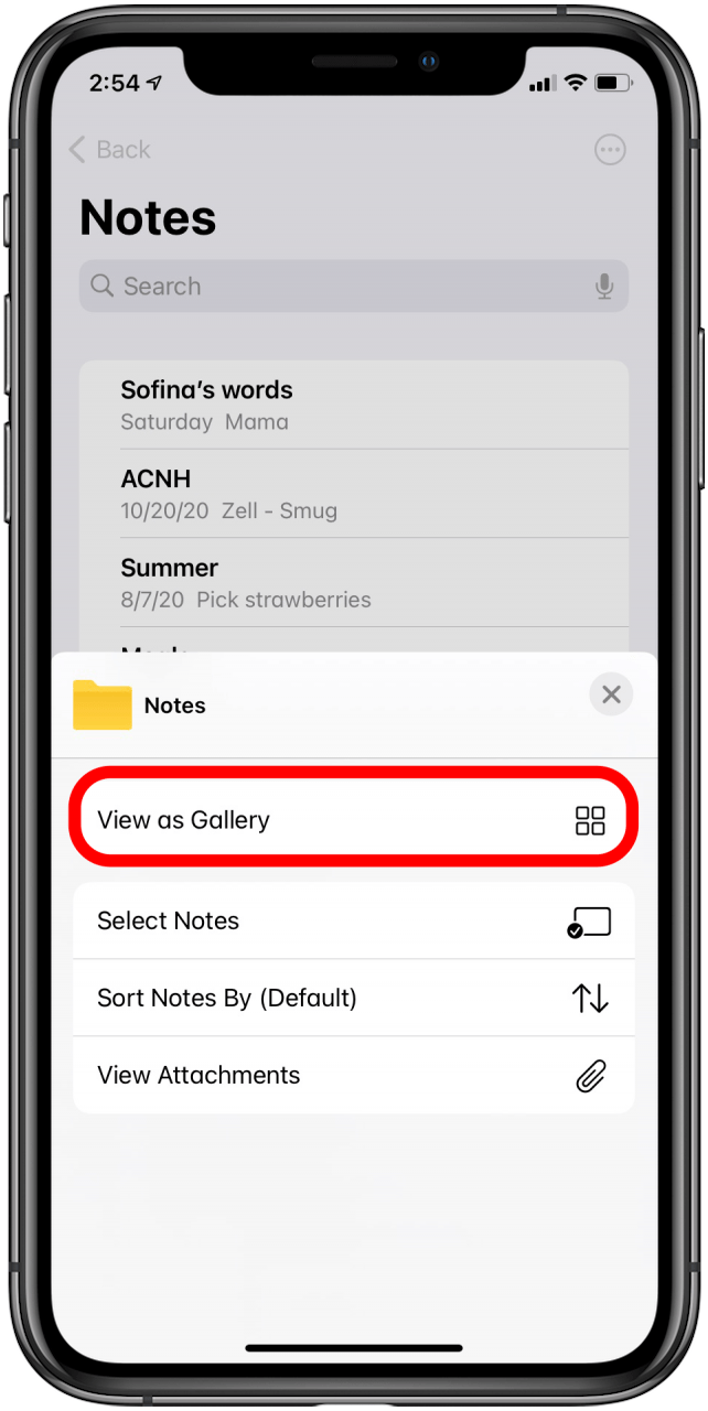 How to View Notes in Gallery View in the Notes App