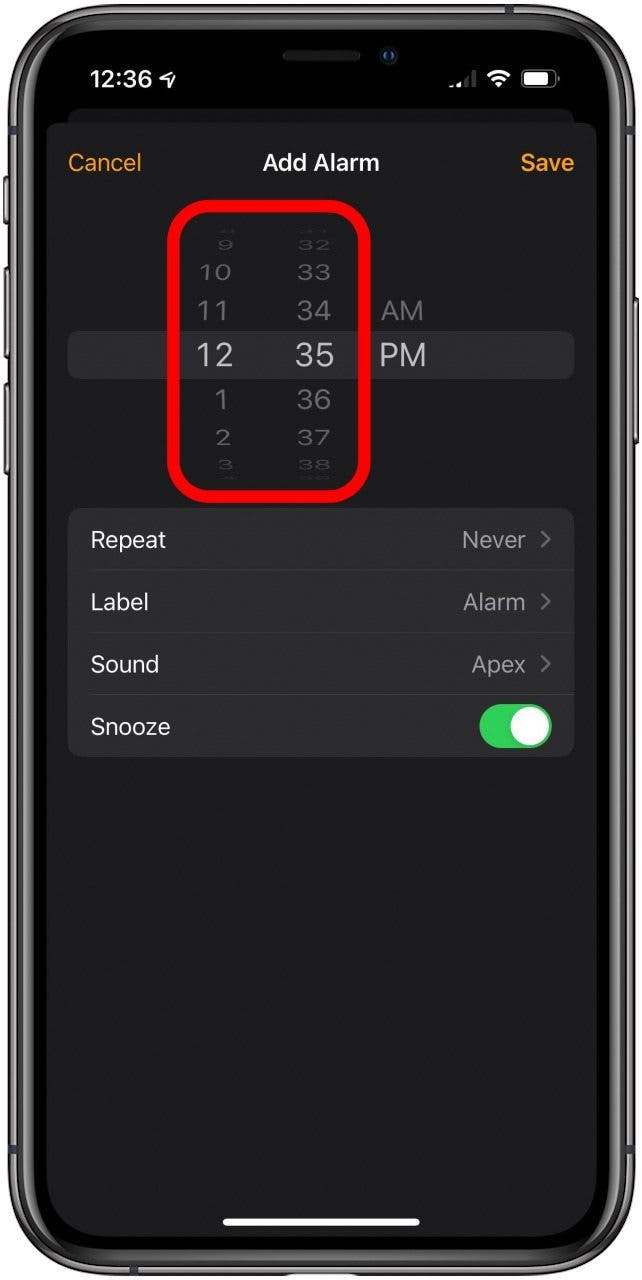 how to change snooze on iphone