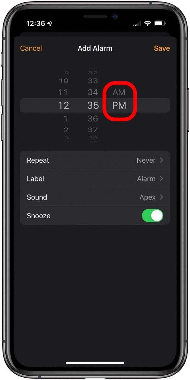 change snooze length iphone