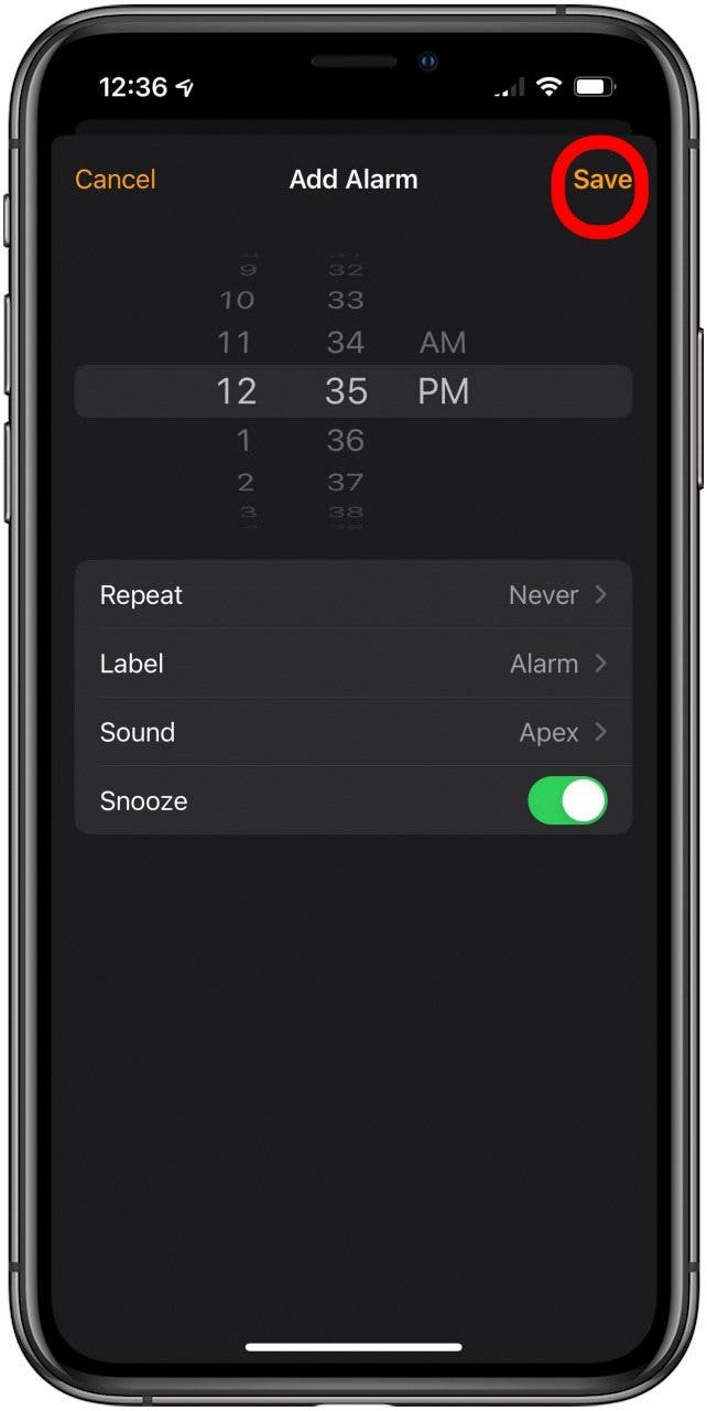 how to change snooze time on iphone