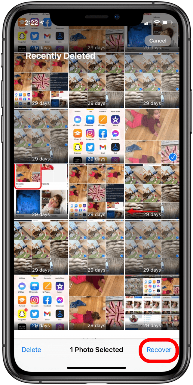 how to delete all photos from iphone