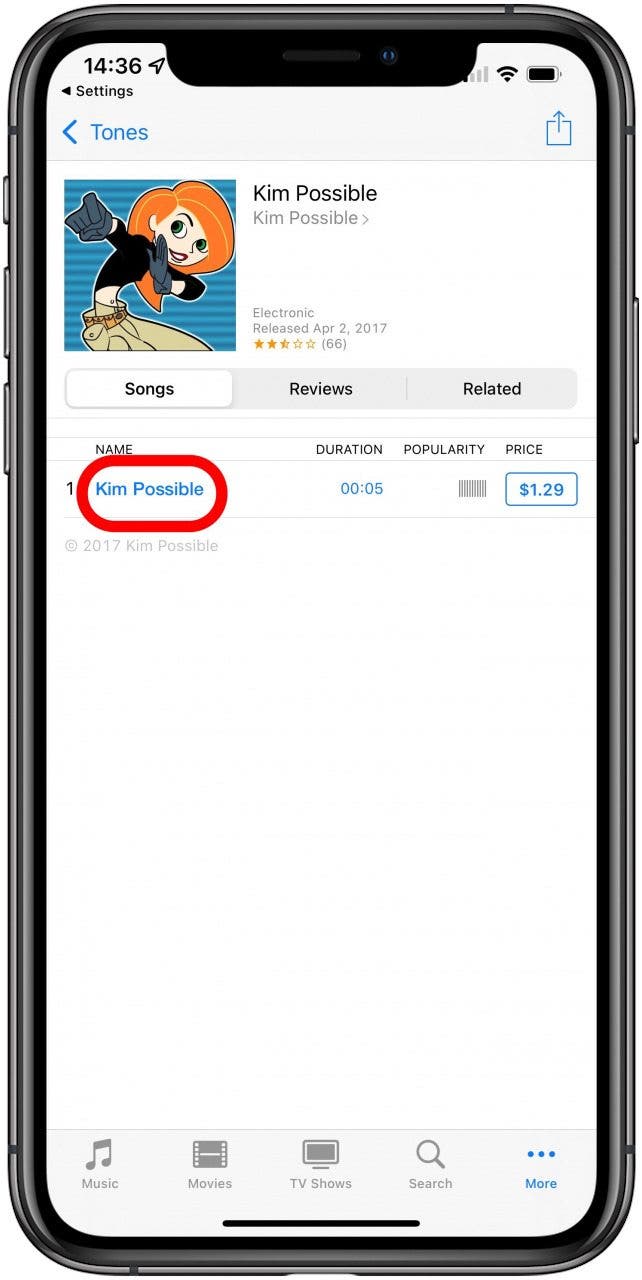 Then tap the name.