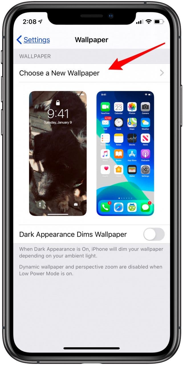 choose an iphone wallpaer