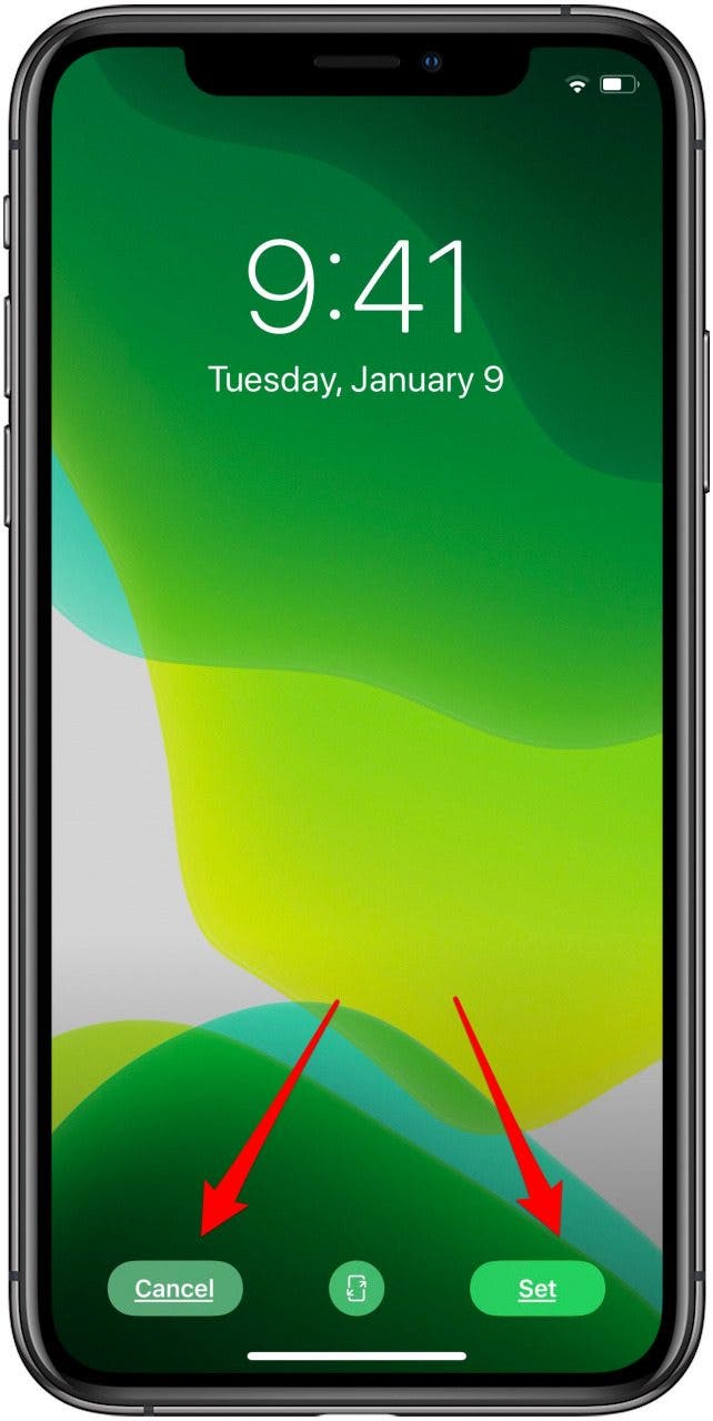 set or cancel iphone wallpaper