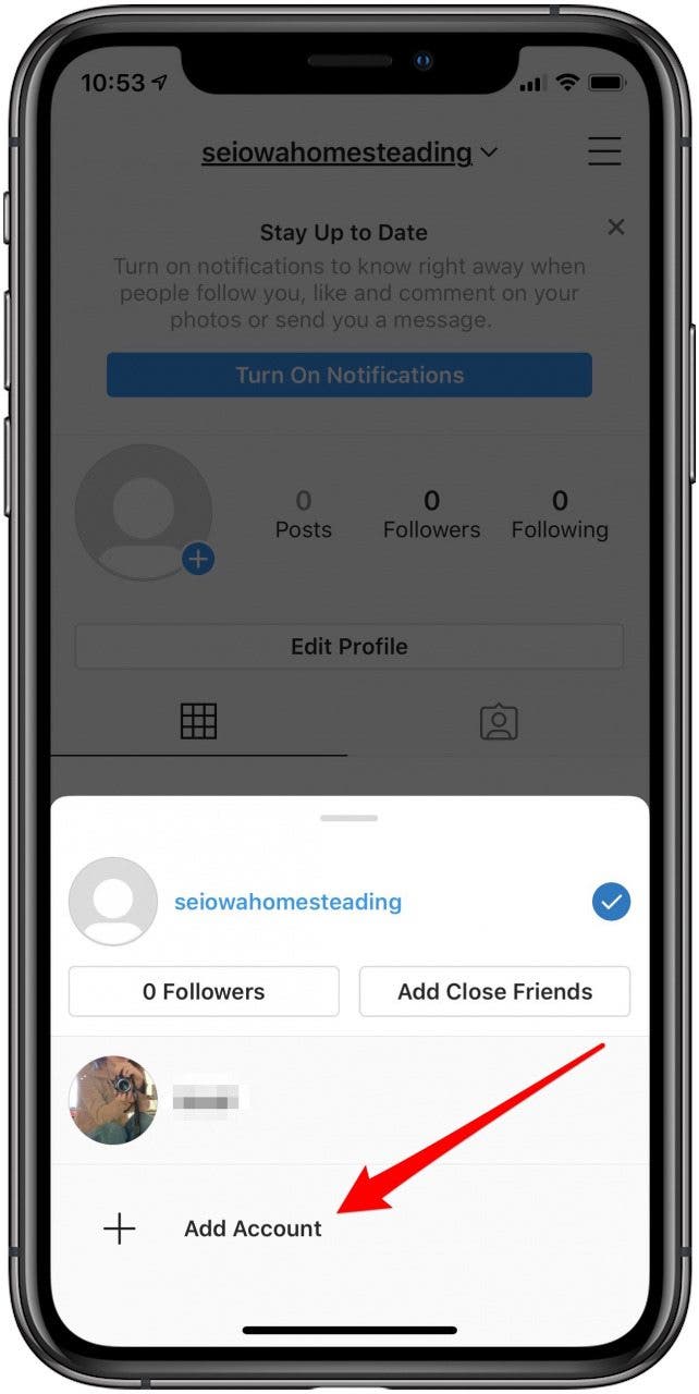 add a profile to instagram