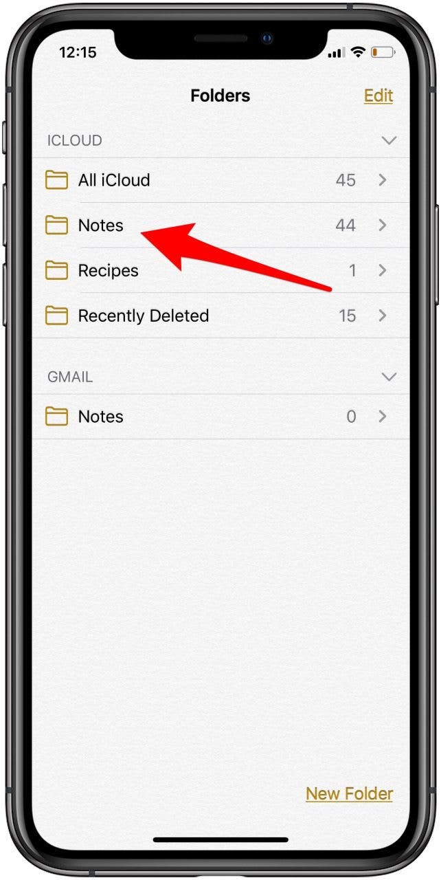How to Move a Note into a Folder in the Notes App on the iPhone & iPad