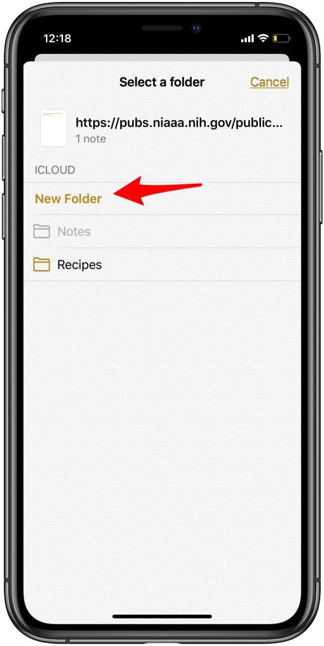 How to Move a Note into a Folder in the Notes App on the iPhone & iPad