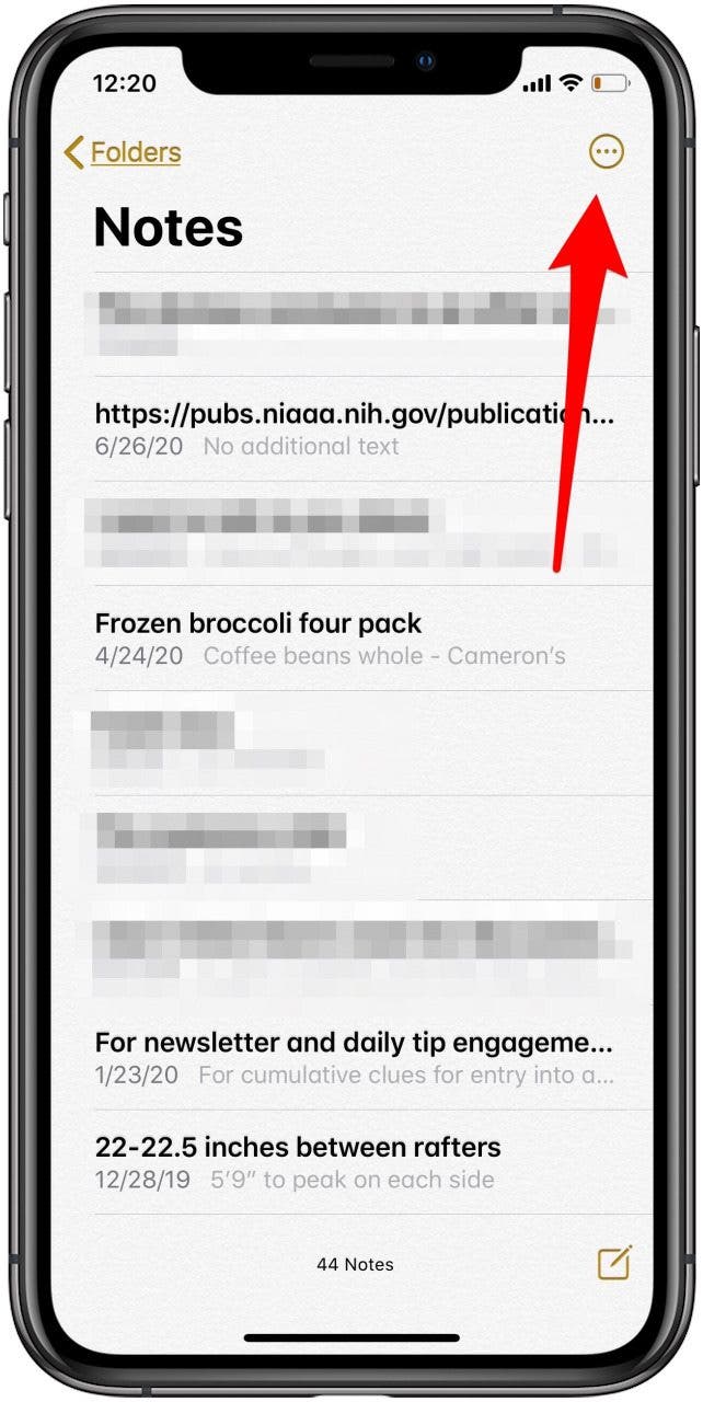 How to Move a Note into a Folder in the Notes App on the iPhone & iPad