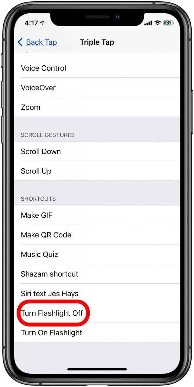 How to Turn Your iPhone Flashlight On Off with Back Tap