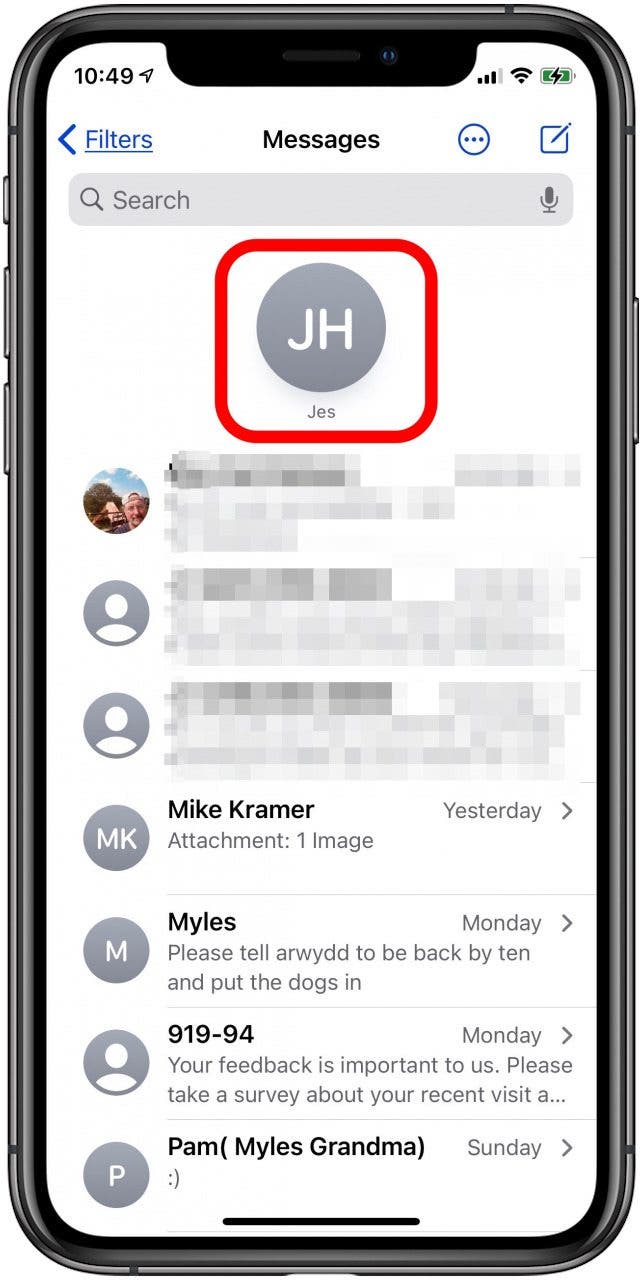 How to Pin & Unpin Contacts to the Top of the Messages App on iPhone in