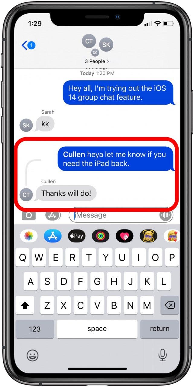 How to Tag Contacts in a Group Chat on Your iPhone New for iOS 14
