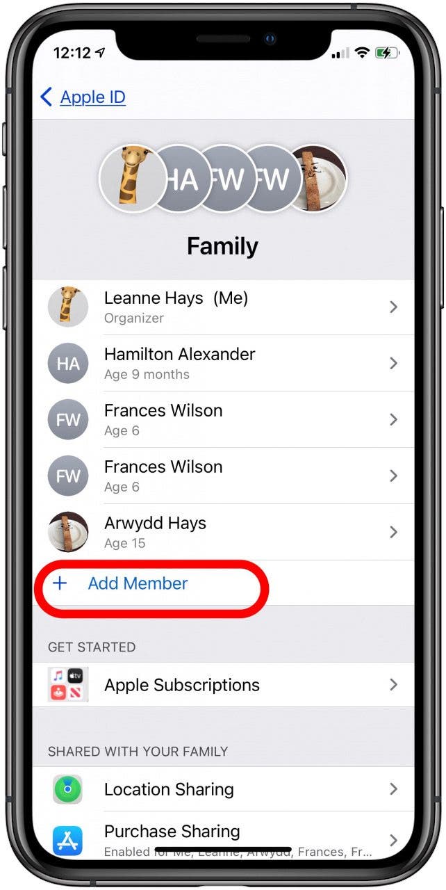 tap add member