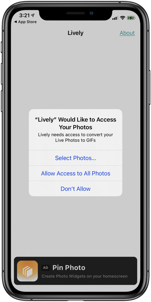 allow access to photos