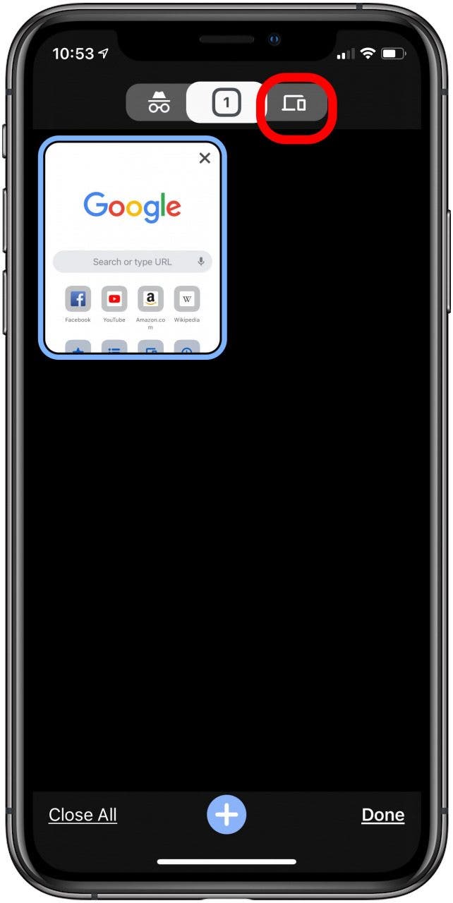 tap the desktop icon