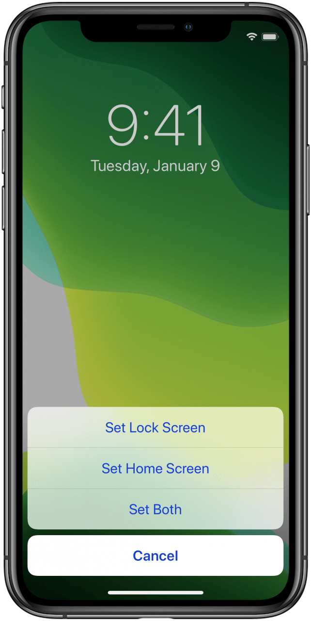set wallpaper on iphone