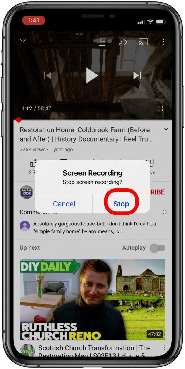 stop recording