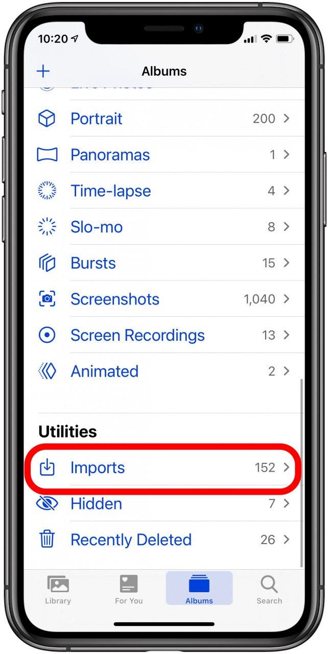 How to Find Imports in the Photos App on an iPhone & iPad