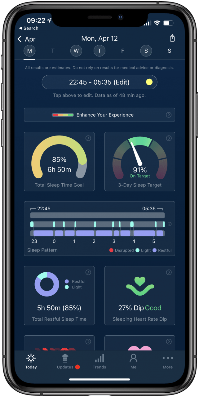 leep Watch by Bodymatter for sleep tracking.