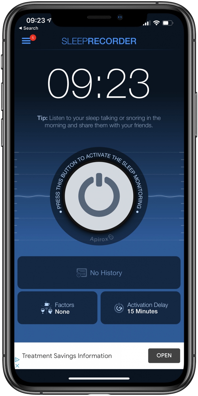 Prime Sleep Recorder app for sleep tracking.