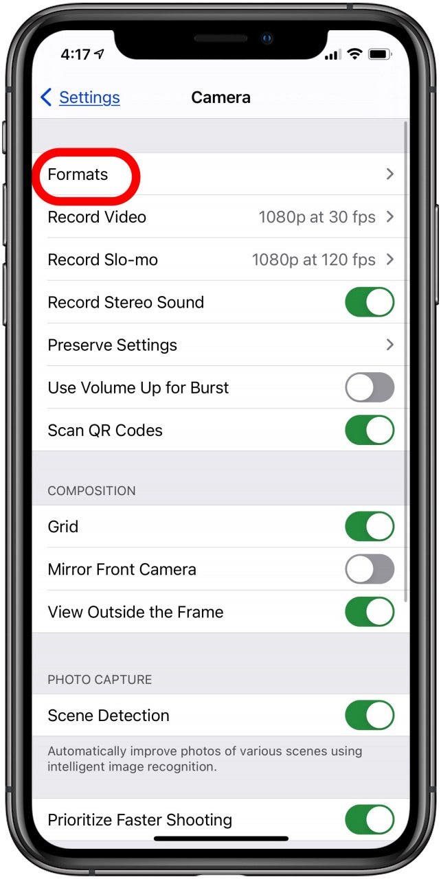 tap formats