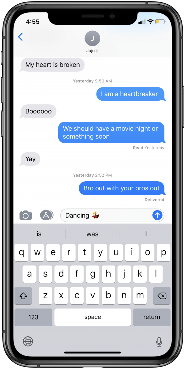 how to add emojis to text messages on iphone without