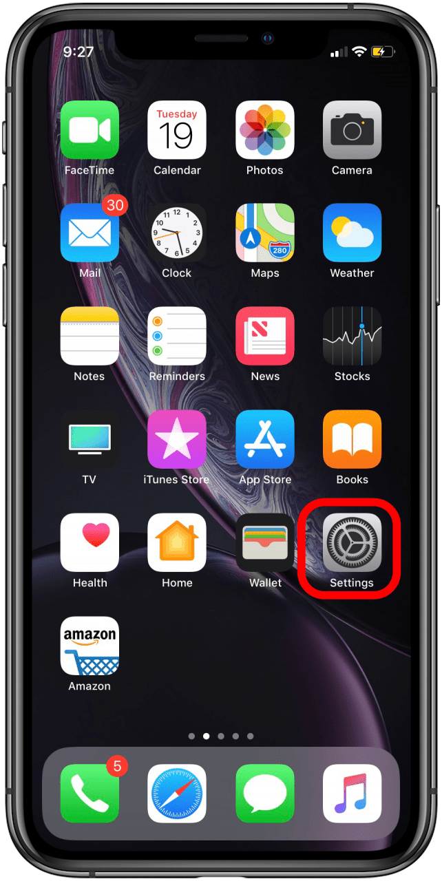 iphone settings