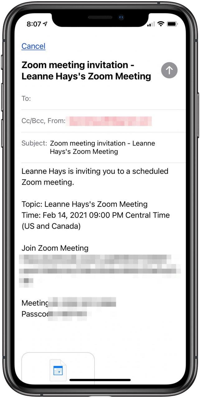 zoom meeting invitation