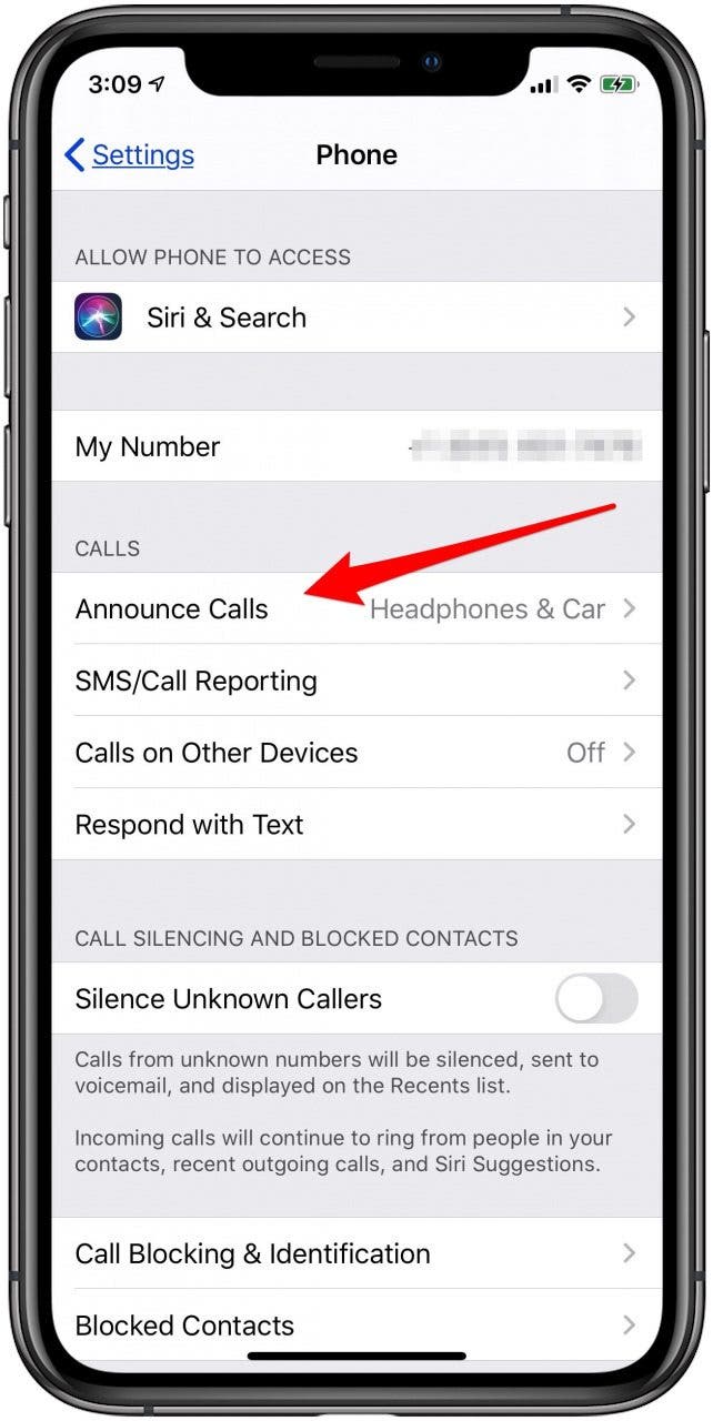 get siri to announce your calls