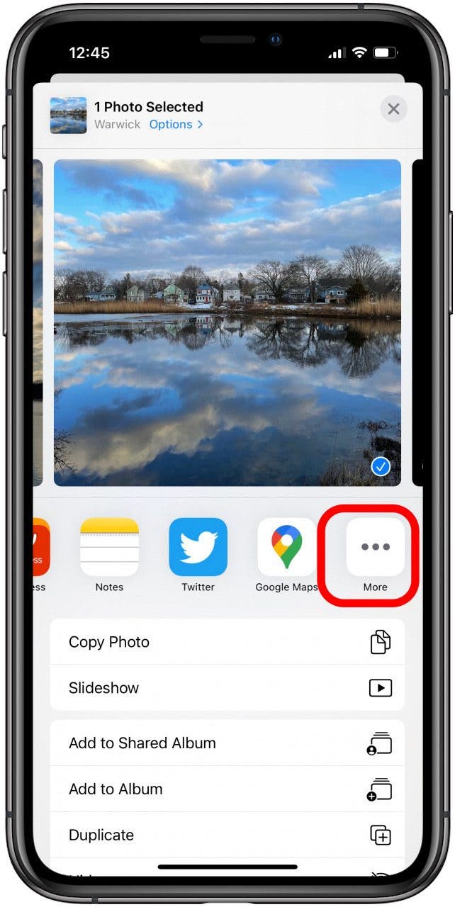 Tap to see more app choices