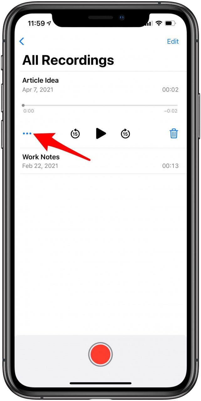 Tap the three dots.