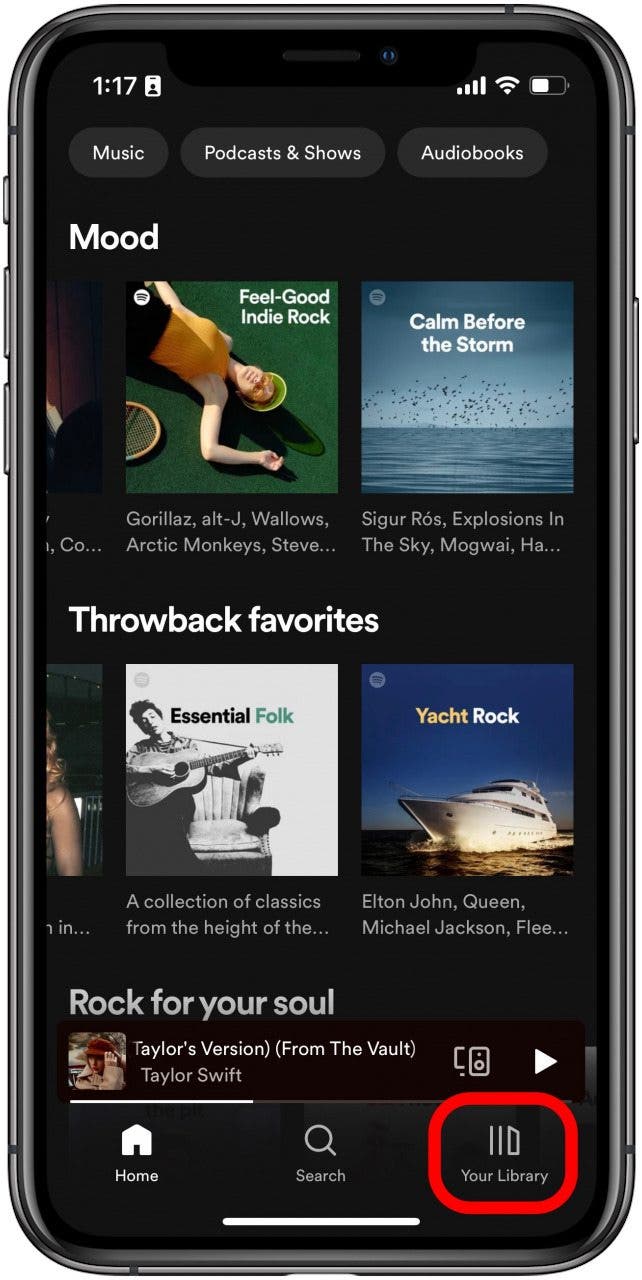 Tap Your Library.
