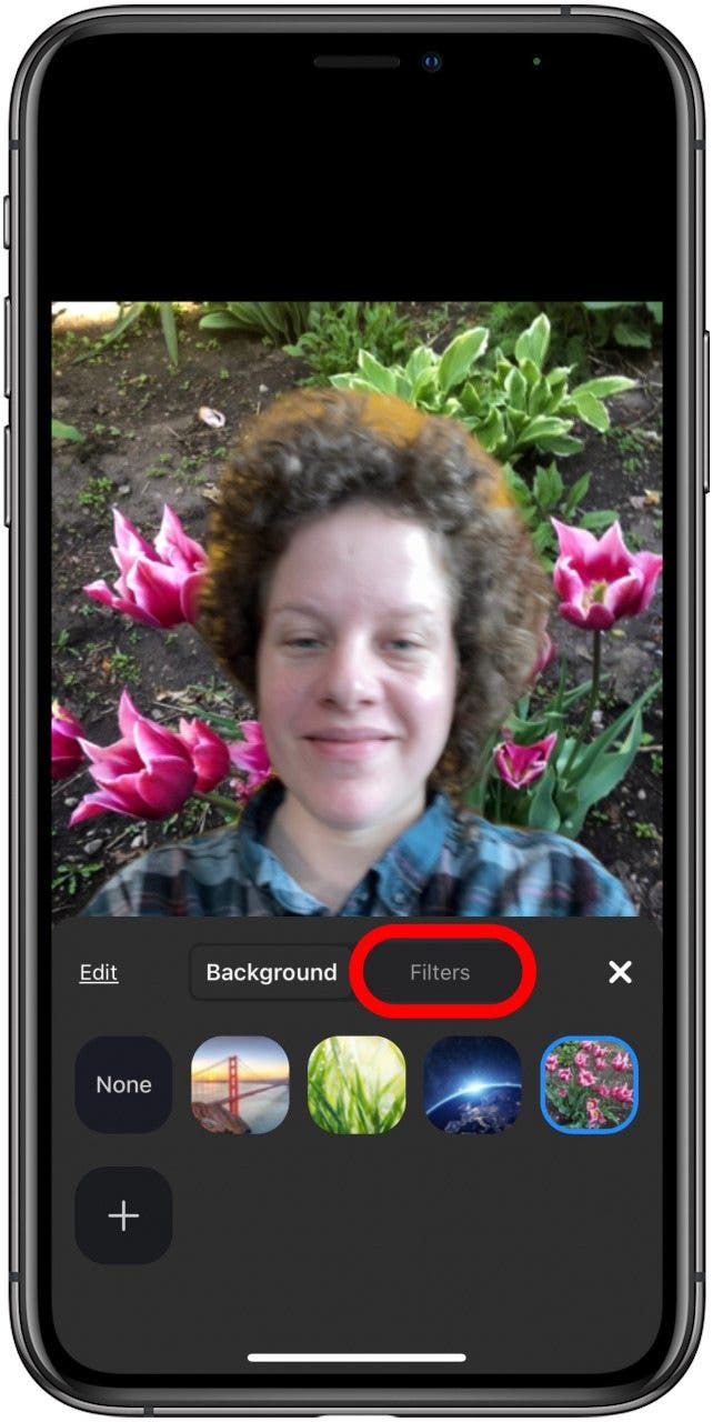 tap filters to add a filter to your zoom call