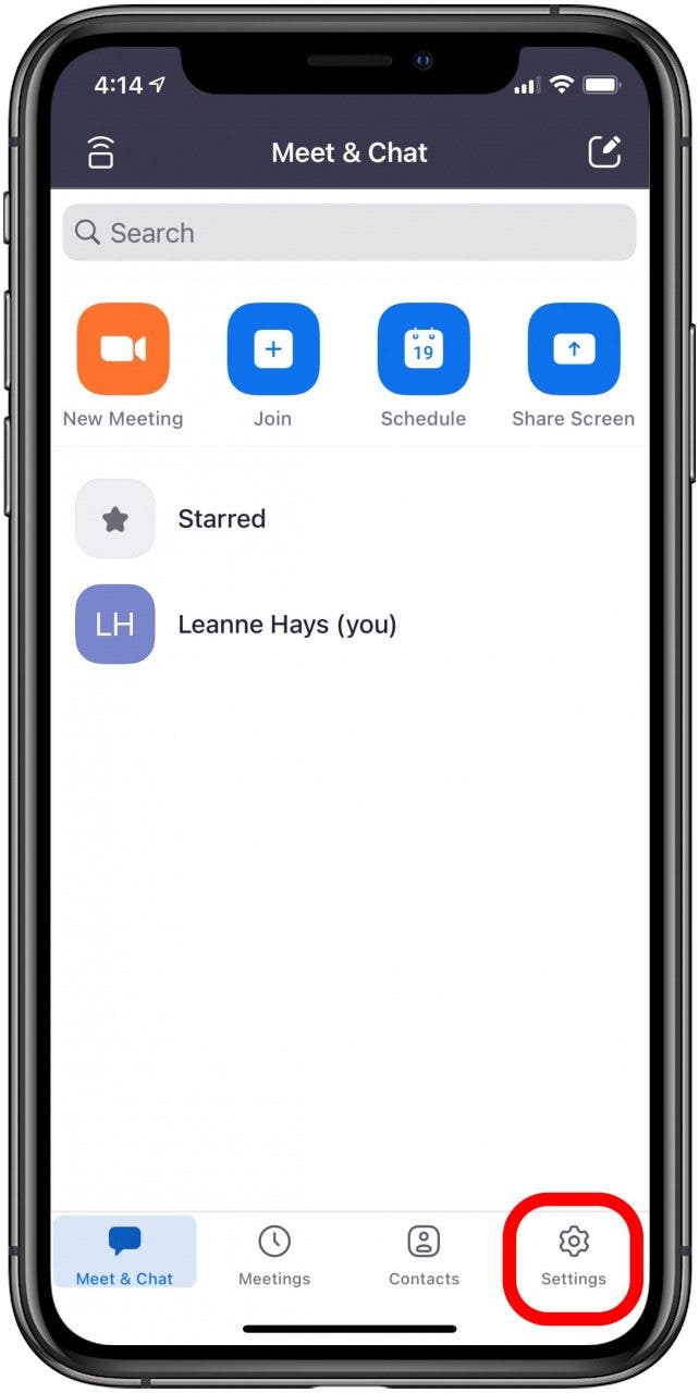 zoom app settings