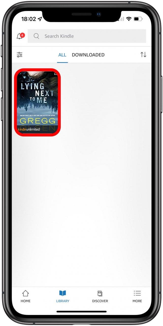 Tap the book you want to download.
