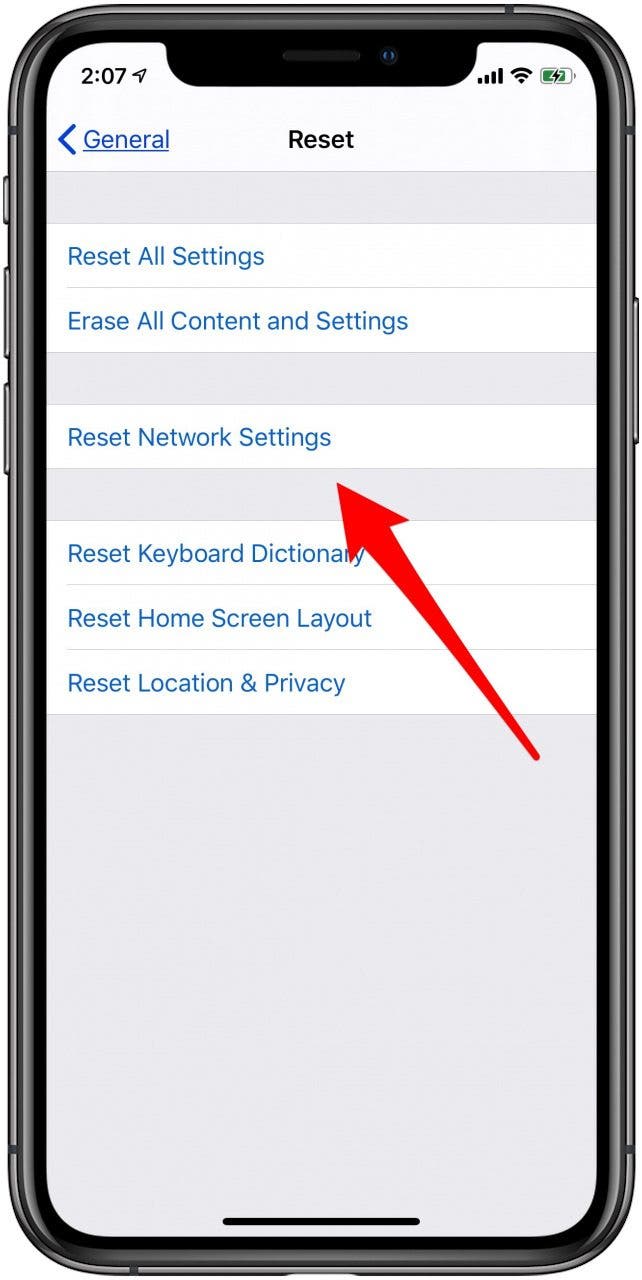 reset network settings