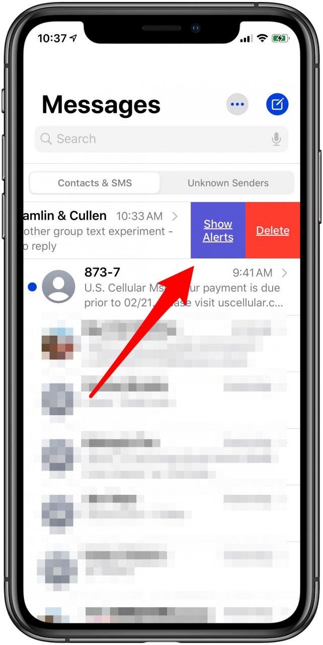 leave text group iphone