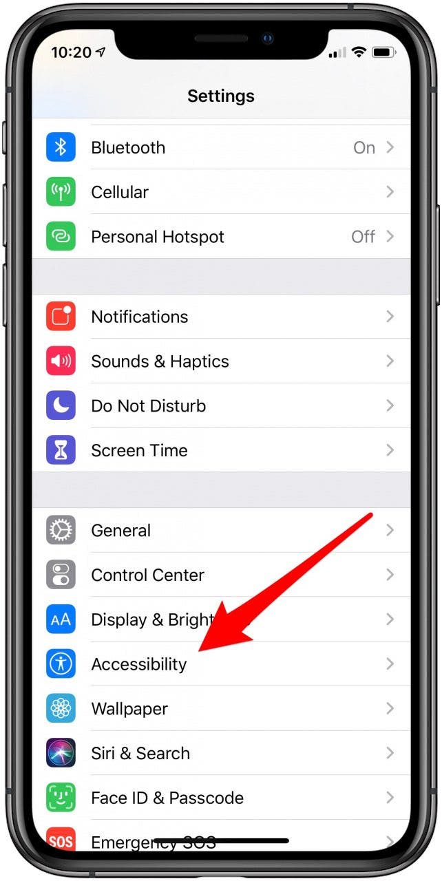 accessibility settings
